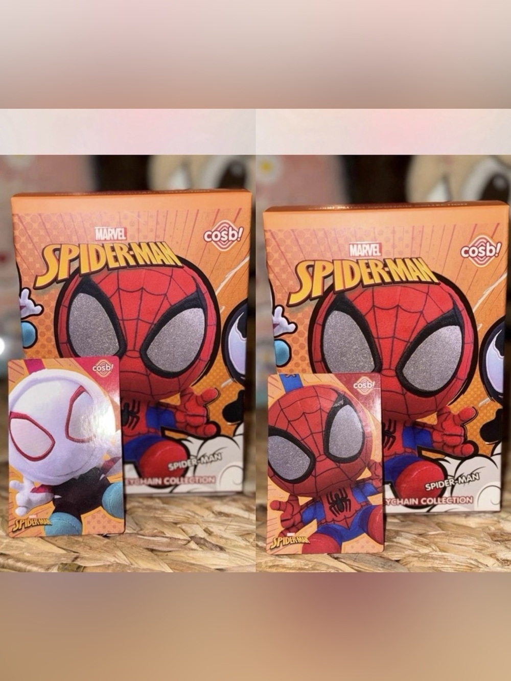 Marvel Spider-Man Cosbi Keychain Bundle – Spider-Man + Spider-Gwen – Rare Set